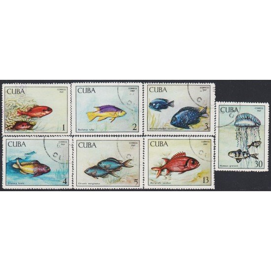 Cuba 1294/00 1969 Peces Fishes usados Cuba 1294/00 1969 Peces Fishes usados