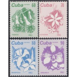 Cuba 2474/77 1983 Flores flowers MH Cuba 2474/77 1983 Flores flowers MH