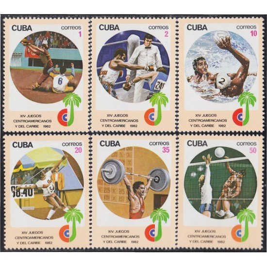 Cuba 2377/82 1982 XIV Juegos Centroamericanos y del Caribe MH Cuba 2377/82 1982 XIV Juegos Centroamericanos y del Caribe MH