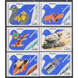 Cuba 2353/58 1982 Uso pacífico del espacio ultraterrestre satélites MH Cuba 2353/58 1982 Uso pacífico del espacio ultraterrestre satélites MH