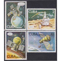 Cuba 2049/52 1978 Día de la Astronaútica Satelites MNH Cuba 2049/52 1978 Día de la Astronaútica Satelites MNH