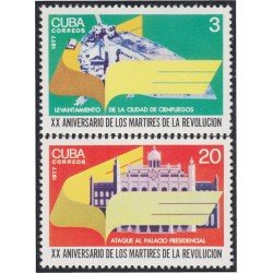 Cuba 2037/38 1977 XX Aniversario de los Mártires de la Revolución MNH Cuba 2037/38 1977 XX Aniversario de los Mártires de la Revolución MNH