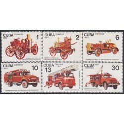 Cuba 2010/15 1977 Semana Nacional de prevención de incendios Coches de bomberos MNH Cuba 2010/15 1977 Semana Nacional de prevención de incendios Coches de bomberos MNH