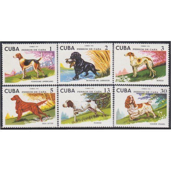 Cuba 1904/09 1976 Perros caza Dogs MNH Cuba 1904/09 1976 Perros caza Dogs MNH