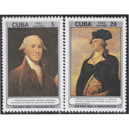 Cuba 2406/07 1982 George Washington MNH Cuba 2406/07 1982 George Washington MNH