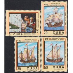 Cuba 2399/02 1982 Colón y Caravelas La Niña La pinta y La Sta María MNH Cuba 2399/02 1982 Colón y Caravelas La Niña La pinta y La Sta María MNH