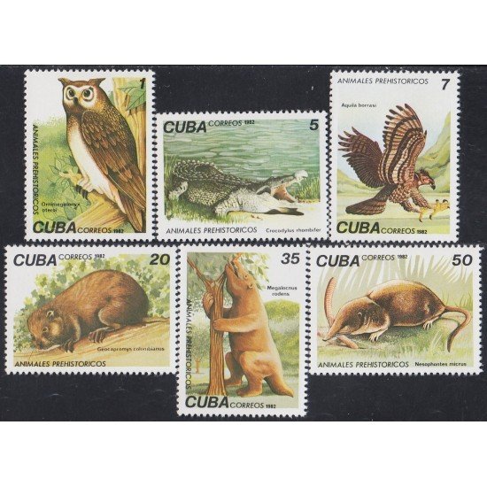 Cuba 2393/98 1982 Animales prehistóricos MNH Cuba 2393/98 1982 Animales prehistóricos MNH