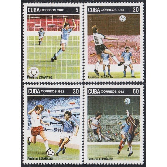 Cuba 2386/89 1982 España 82 Campeonato Mundial de Fútbol MNH Cuba 2386/89 1982 España 82 Campeonato Mundial de Fútbol MNH