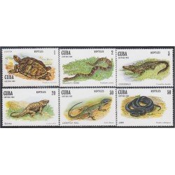 Cuba 2369/74 1982 Fauna Lagartija Iguana Jicotea Jugo Cocodrilo MNH Cuba 2369/74 1982 Fauna Lagartija Iguana Jicotea Jugo Cocodrilo MNH