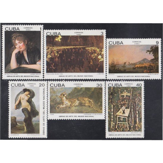 Cuba 2362/67 1982 Obras de Arte del Museo Nacional MNH Cuba 2362/67 1982 Obras de Arte del Museo Nacional MNH