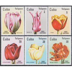 Cuba 2346/51 1982 Flores Tulipanes Flowers MNH Cuba 2346/51 1982 Flores Tulipanes Flowers MNH