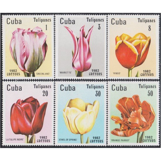 Cuba 2346/51 1982 Flores Tulipanes Flowers MNH Cuba 2346/51 1982 Flores Tulipanes Flowers MNH