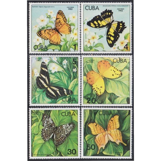 Cuba 2330/35 1982 Mariposas Butterflies MNH Cuba 2330/35 1982 Mariposas Butterflies MNH