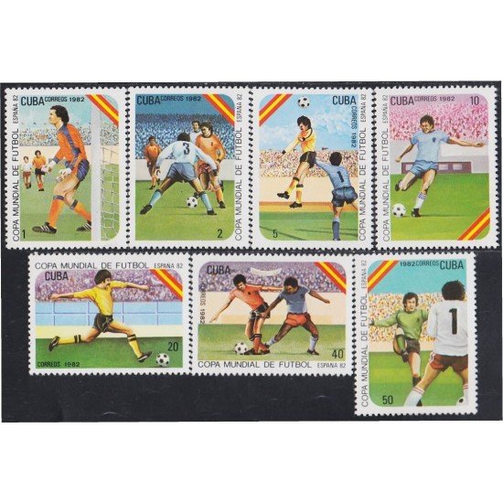 DEP5 Cuba 2322/28 1982 España 82 Campeonato Mundial de Fútbol MNH DEP5 Cuba 2322/28 1982 España 82 Campeonato Mundial de Fútbol MNH