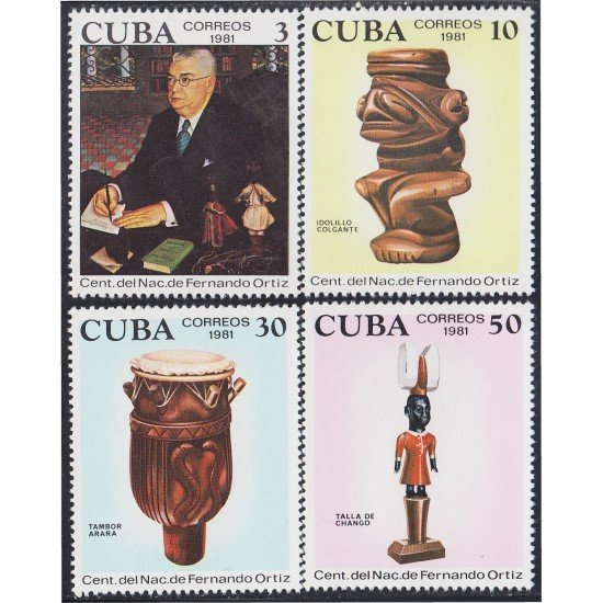 Cuba 2310/13 1981 Centenario del nacimiento de Fernando Ortíz MNH Cuba 2310/13 1981 Centenario del nacimiento de Fernando Ortíz MNH