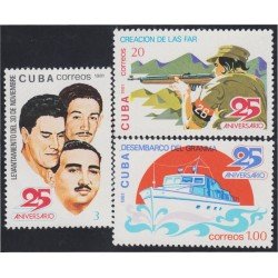 Cuba 2307/09 1981 25 Aniversario del desembarco del Granma MNH Cuba 2307/09 1981 25 Aniversario del desembarco del Granma MNH