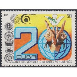Cuba 2287 1981 XX Aniversario del Movimiento de países no Alineados MNH Cuba 2287 1981 XX Aniversario del Movimiento de países no Alineados MNH