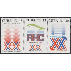 Cuba 2283/85 1981 XX Aniversario del INDER MNH Cuba 2283/85 1981 XX Aniversario del INDER MNH