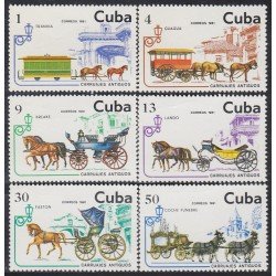 Cuba 2275/80 1981 Carruajes antiguos MNH Cuba 2275/80 1981 Carruajes antiguos MNH