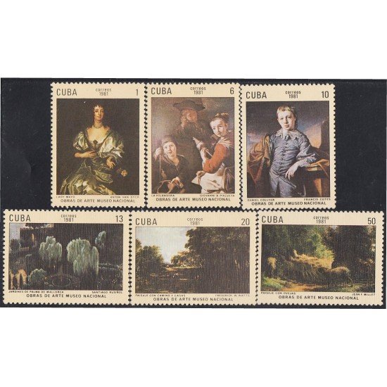 Cuba 2237/42 1981 Obras de Arte del Museo Nacional MNH Cuba 2237/42 1981 Obras de Arte del Museo Nacional MNH
