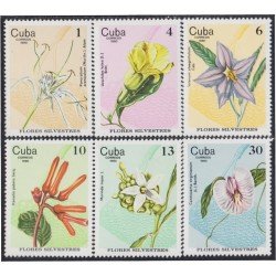 Cuba 2228/33 1980 Flores Silvestres Flores Flowers MNH Cuba 2228/33 1980 Flores Silvestres Flores Flowers MNH