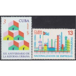 Cuba 2201/02 1980 XX Aniversario de la Reforma Urbana MNH Cuba 2201/02 1980 XX Aniversario de la Reforma Urbana MNH