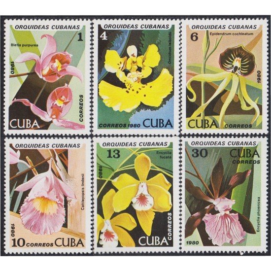 Cuba 2191/96 1980 Orquídeas Cubana Flores Flowers MNH Cuba 2191/96 1980 Orquídeas Cubana Flores Flowers MNH