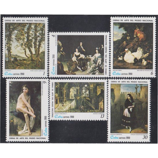 Cuba 2178/83 1980 Obras de Arte del Museo Nacional MNH Cuba 2178/83 1980 Obras de Arte del Museo Nacional MNH
