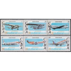 Cuba 2148/53 1979 50 Aniversario de Cubana de Aviación Avión MNH Cuba 2148/53 1979 50 Aniversario de Cubana de Aviación Avión MNH