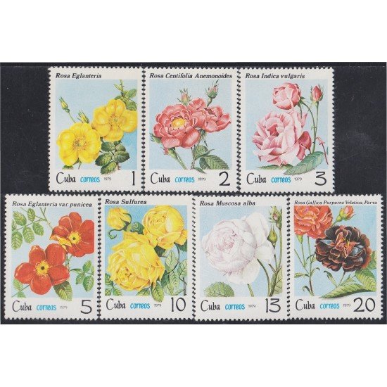 Cuba 2140/46 1979 Rosas Flores Flowers MNH Cuba 2140/46 1979 Rosas Flores Flowers MNH