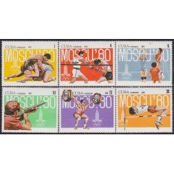DEP3 Cuba 2134/39 1979 Olimpiadas Moscú 1980 MNH DEP3 Cuba 2134/39 1979 Olimpiadas Moscú 1980 MNH