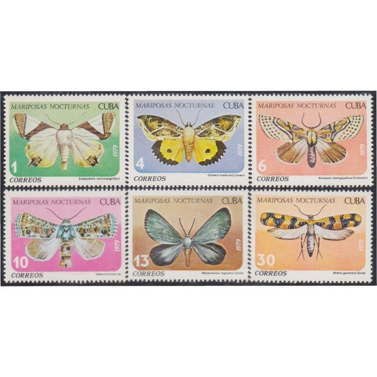 Cuba 2121/26 1979 Mariposas nocturnas Butterflies MNH Cuba 2121/26 1979 Mariposas nocturnas Butterflies MNH