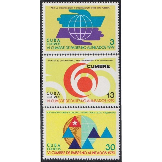 Cuba 2116/18 1979 VI Cumbre de países no alineados MNH Cuba 2116/18 1979 VI Cumbre de países no alineados MNH