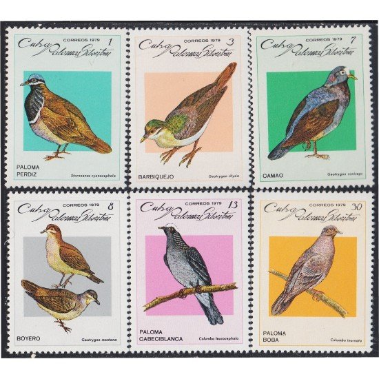 Cuba 2093/98 1979 Palomas silvestres birds MNH Cuba 2093/98 1979 Palomas silvestres birds MNH