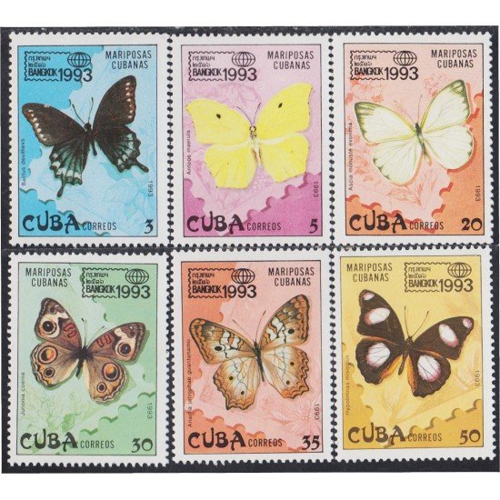 Cuba 3333/38 1993 Mariposa cubanas Butterflies MNH Cuba 3333/38 1993 Mariposa cubanas Butterflies MNH
