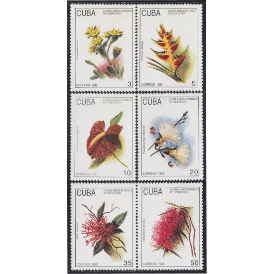 Cuba 3313/18 1993 Flores flowers MNH Cuba 3313/18 1993 Flores flowers MNH