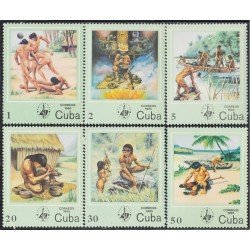 Cuba 2610/15 1985 Indígenas cubanos MNH Cuba 2610/15 1985 Indígenas cubanos MNH