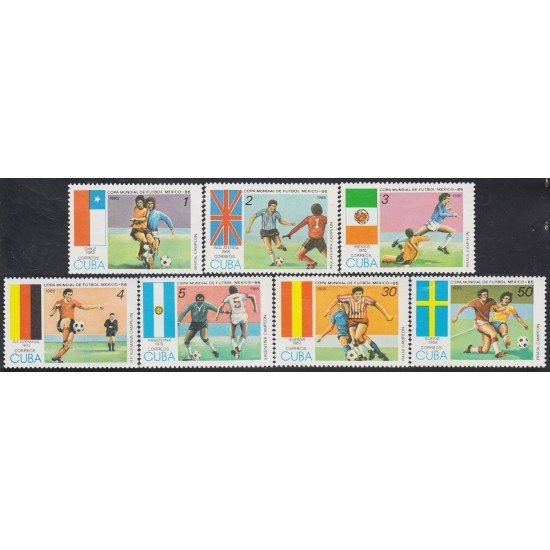 Cuba 2595/01 1985 Copa mundial de fútbol México 86 MNH Cuba 2595/01 1985 Copa mundial de fútbol México 86 MNH
