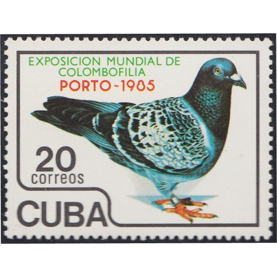 Cuba 2594 1985 Exposición internacional de colombifilia Porto 85 Paloma MNH Cuba 2594 1985 Exposición internacional de colombifilia Porto 85 Paloma MNH