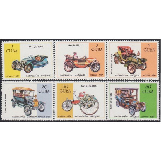 Cuba 2586/91 1984 Automóviles antiguos MNH Cuba 2586/91 1984 Automóviles antiguos MNH