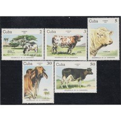 Cuba 2570/74 1984 Desarrollo de la ganadería Vacas MNH Cuba 2570/74 1984 Desarrollo de la ganadería Vacas MNH