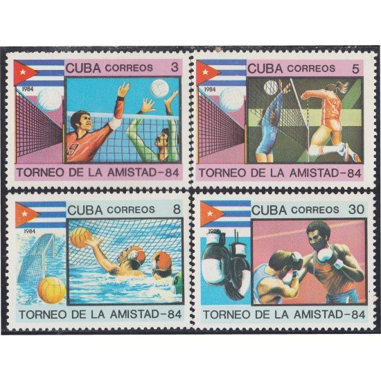 Cuba 2566/69 1984 Deportes Torneo de la amistad MNH Cuba 2566/69 1984 Deportes Torneo de la amistad MNH