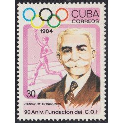 Cuba 2557 1984 Barón de Coubertin MNH Cuba 2557 1984 Barón de Coubertin MNH