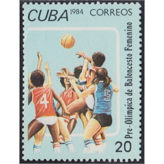 Cuba 2548 1984 Pre-Olímpica de Baloncesto femenino MNH Cuba 2548 1984 Pre-Olímpica de Baloncesto femenino MNH