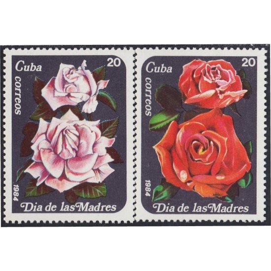 Cuba 2544/45 1984 Día delas madres flores flowers MNH Cuba 2544/45 1984 Día delas madres flores flowers MNH