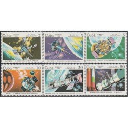 Cuba 2538/43 1984 Cosmos satélites MNH Cuba 2538/43 1984 Cosmos satélites MNH