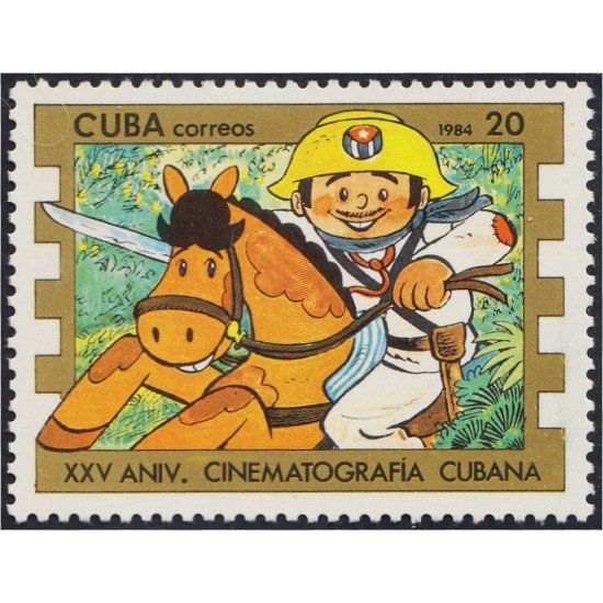 Cuba 2531 1984 XXV Aniversario de la cinematografía cubana Elpidio Valdés MNH Cuba 2531 1984 XXV Aniversario de la cinematografía cubana Elpidio Valdés MNH