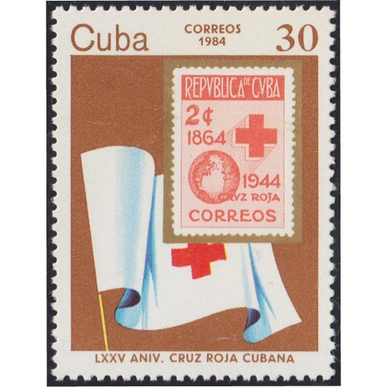 Cuba 2530 1984 LXXV Aniversario de la Cruz Roja Cubana MNH Cuba 2530 1984 LXXV Aniversario de la Cruz Roja Cubana MNH
