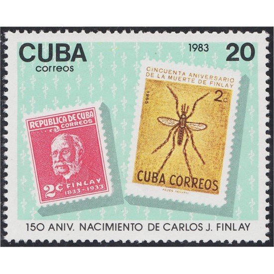 Cuba 2473 1983150 Aniversario del nacimiento de Carlos J. Finlay MNH Cuba 2473 1983150 Aniversario del nacimiento de Carlos J. Finlay MNH