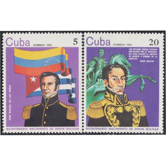 Cuba 2438/39 1983 Simón Bolívar MNH Cuba 2438/39 1983 Simón Bolívar MNH